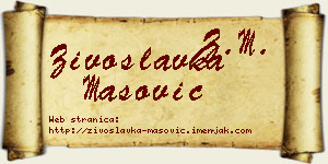 Živoslavka Mašović vizit kartica